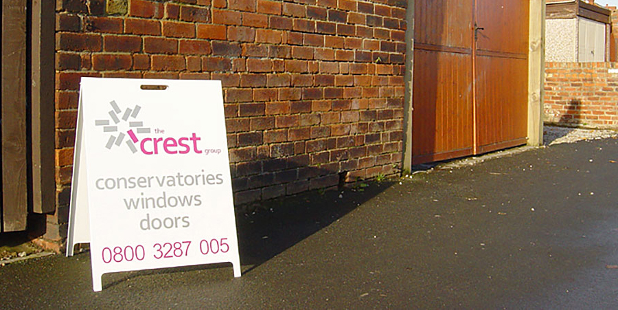 Photographic example of an A board we designed and created