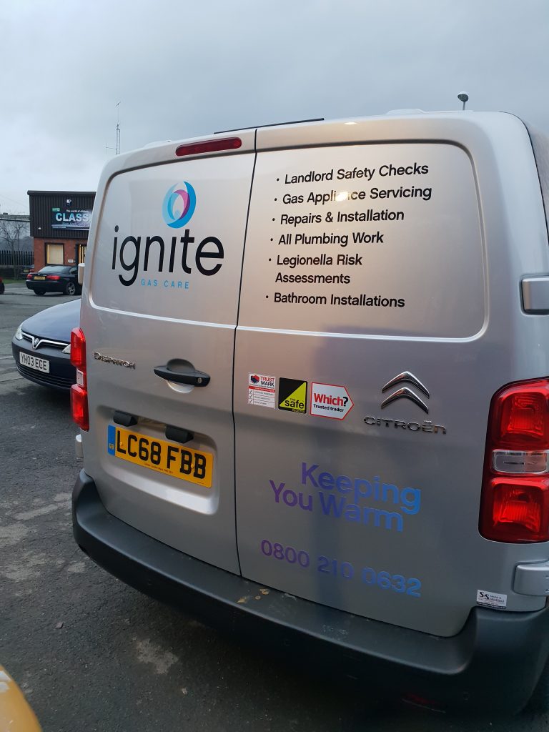 Ignite Gas Care Vehicle Graphics